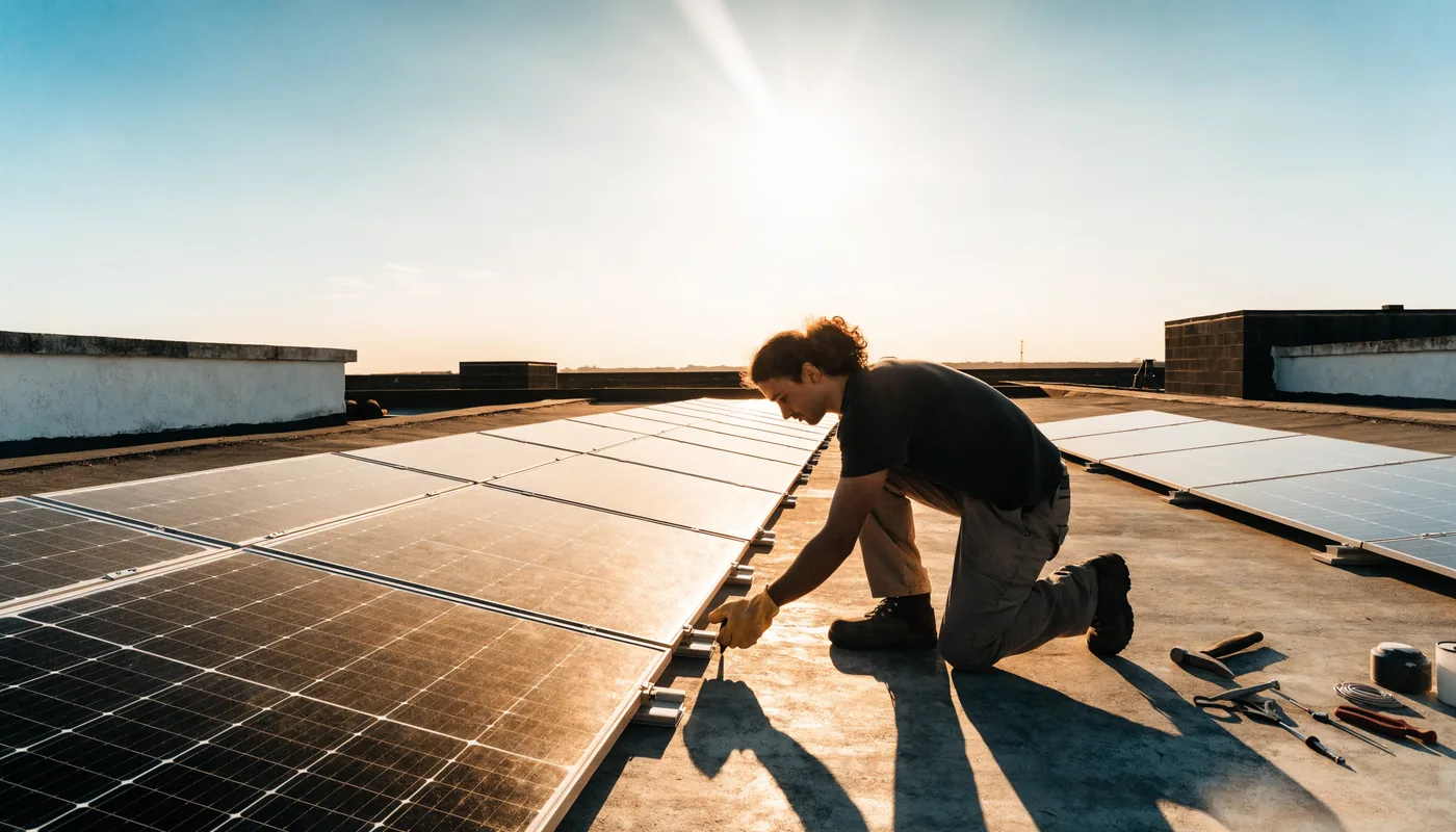 El oficio que crece 48% mientras despiden en las oficinas: instalador solar
